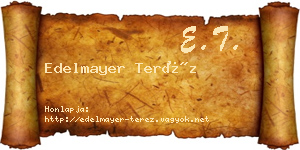 Edelmayer Teréz névjegykártya